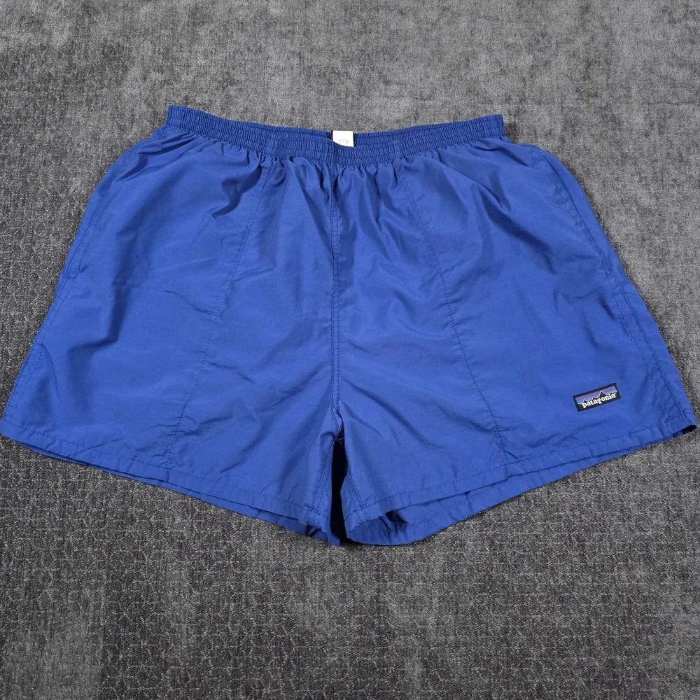 Patagonia Baggies Shorts Mens Large Blue 3.5 Inch Inseam Nylon Mesh Lined Hiking